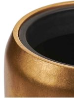 Кашпо напольное для цветов, TREEZ Effectory Metal, конус, керамический горшок, сусальное золото, 51x32 см, 37/10 л, для интерьера, для улицы — изображение 3