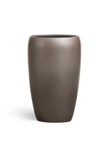 Кашпо напольное для цветов, TREEZ Effectory Metal, конус, керамический горшок, Лаковое тёмное серебро, 51x32 см, 37/10 л, для интерьера, для улицы — изображение 7