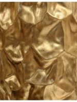 Кашпо напольное для цветов, TREEZ Effectory Metal, конус, керамический горшок, сусальное золото, 90x42 см, 105/12,5 л, для интерьера — изображение 2