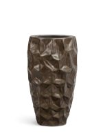 Кашпо напольное для цветов, TREEZ Effectory Metal, конус, керамический горшок, чернёная бронза, 29x42 см, 85/12,5 л, для интерьера — изображение 7