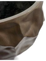 Кашпо напольное для цветов, TREEZ Effectory Metal, конус, керамический горшок, чернёная бронза, 26x69 см, 0 л, для интерьера — изображение 5