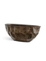 Кашпо напольное для цветов, TREEZ Effectory Metal, конус, керамический горшок, чернёная бронза, 26x69 см, 0 л, для интерьера — изображение 2