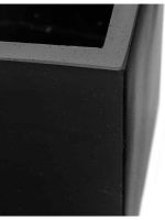 Кашпо напольное для цветов, TREEZ Effectory Black Stone, прямоугольник, керамический горшок, антрацит, 30x60 см, 30 л, для интерьера, для улицы — изображение 2