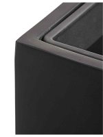Кашпо напольное для цветов, TREEZ Effectory Black Stone, куб, керамический горшок, антрацит, 75x31 см, 72/12,5 л, для интерьера, для улицы — изображение 3