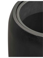 Кашпо напольное для цветов, TREEZ Effectory Black Stone, конус, керамический горшок, антрацит, 68x43 см, 80/37 л, для интерьера, для улицы — изображение 3