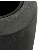 Кашпо напольное для цветов, TREEZ Effectory Quartz, конус, керамический горшок, черный кварц, 90x46 см, 120/12,5 л, для интерьера, для улицы — изображение 4