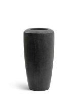 Кашпо напольное для цветов, TREEZ Effectory Quartz, конус, керамический горшок, черный кварц, 90x46 см, 120/12,5 л, для интерьера, для улицы — изображение 8