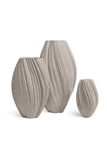 Кашпо напольное для цветов, TREEZ Effectory Dune, Высокая Design-ваза, керамический горшок, Белый песок, 81x52 см, 100 л, для интерьера, для улицы