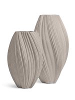 Кашпо напольное для цветов, TREEZ Effectory Dune, Высокая Design-ваза, керамический горшок, Белый песок, 81x52 см, 100 л, для интерьера, для улицы — изображение 2