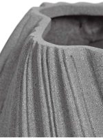 Кашпо напольное для цветов, TREEZ Effectory Dune, Высокая Design-ваза, керамический горшок, Дымчато-серый песок, 81x52 см, 100 л, для интерьера, для улицы — изображение 5