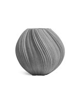 Кашпо напольное для цветов, TREEZ Effectory Dune, Сферическая Design-ваза, керамический горшок, Дымчато-серый песок, 33x30 см, 15 л, для интерьера, для улицы — изображение 3