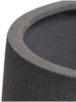 Кашпо напольное для цветов, TREEZ ERGO Hard Rock, трапеция, керамический горшок, Чёрный песок, 28x32 см, 22 л, для интерьера, для улицы — изображение 2