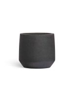 Кашпо напольное для цветов, TREEZ ERGO Hard Rock, трапеция, керамический горшок, Чёрный песок, 28x32 см, 22 л, для интерьера, для улицы — изображение 4