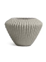 Кашпо напольное для цветов, TREEZ Effectory Moho, конус, керамический горшок, Белый песок, 50x66 см, 60л/18,5л л, для интерьера, для улицы