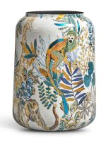 Кашпо напольное для цветов, TREEZ Effectory Savage Garden, цилиндр, керамический горшок, белый, кобальт, 43x26 см, 23 л, для интерьера, для улицы — изображение 5