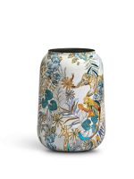 Кашпо напольное для цветов, TREEZ Effectory Savage Garden, цилиндр, керамический горшок, белый, кобальт, 43x26 см, 23 л, для интерьера, для улицы — изображение 8