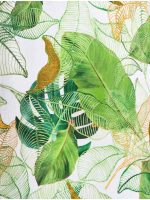 Кашпо напольное для цветов, TREEZ Effectory Savage Garden, цилиндр, керамический горшок, белый с зелёным, 43x26 см, 23 л, для интерьера, для улицы — изображение 2