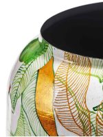 Кашпо напольное для цветов, TREEZ Effectory Savage Garden, цилиндр, керамический горшок, белый с зелёным, 43x26 см, 23 л, для интерьера, для улицы — изображение 5