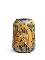 Кашпо напольное для цветов, TREEZ Effectory Savage Garden, цилиндр, керамический горшок, терракот и синий, 62x43 см, 80 л, для интерьера, для улицы — изображение 8