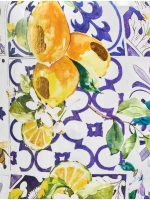 Кашпо напольное для цветов, TREEZ Effectory Savage Garden, цилиндр, керамический горшок, белый, синий, жёлтый, 43x26 см, 23 л, для интерьера, для улицы — изображение 3