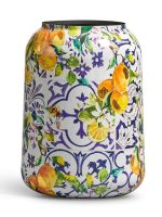 Кашпо напольное для цветов, TREEZ Effectory Savage Garden, цилиндр, керамический горшок, белый, синий, жёлтый, 43x26 см, 23 л, для интерьера, для улицы — изображение 5