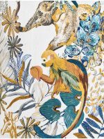 Кашпо напольное для цветов, TREEZ Effectory Savage Garden, чаша, керамический горшок, белый, кобальт, 29x33 см, 23 л, для интерьера, для улицы — изображение 2