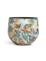 Кашпо напольное для цветов, TREEZ Effectory Savage Garden, чаша, керамический горшок, белый, кобальт, 29x33 см, 23 л, для интерьера, для улицы — изображение 5