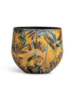 Кашпо напольное для цветов, TREEZ Effectory Savage Garden, чаша, керамический горшок, терракот и синий, 29x33 см, 23 л, для интерьера, для улицы — изображение 5