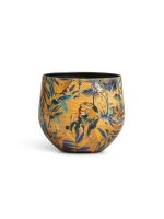 Кашпо напольное для цветов, TREEZ Effectory Savage Garden, чаша, керамический горшок, терракот и синий, 29x33 см, 23 л, для интерьера, для улицы — изображение 7