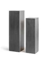 Кашпо напольное для цветов, TREEZ Effectory Beton, Колонна , керамический горшок, Тёмно-серый бетон, 120x34 см, - л, для интерьера, для улицы