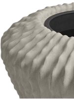 Кашпо напольное для цветов, TREEZ Effectory Moho, конус, керамический горшок, Белый песок, 50x66 см, 60л/18,5л л, для интерьера, для улицы — изображение 3