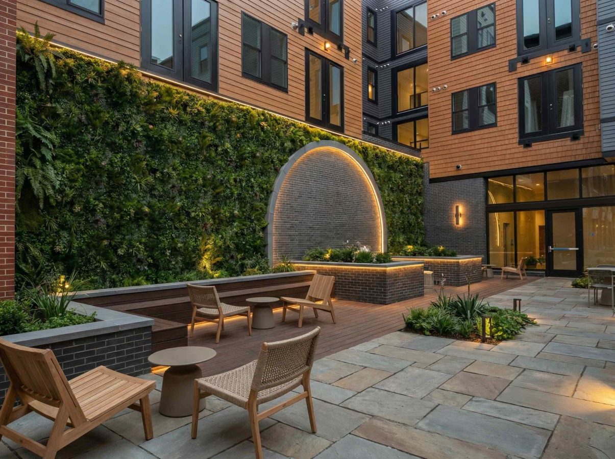 Озеленение ЖК в Москве — фитостена